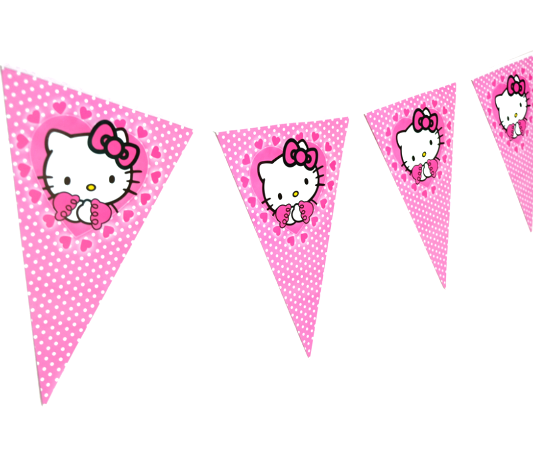 Hello Kitty Decoration Balloon party banner table cover plate cups supplies  cake